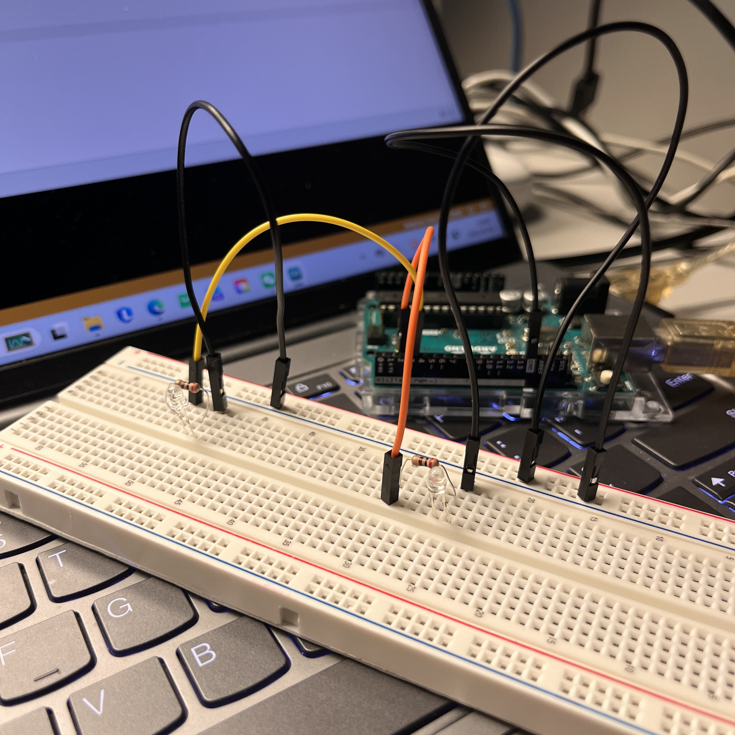 I practiced setting up the circuit from scratch and confirmed how power and ground connections affect the output.
