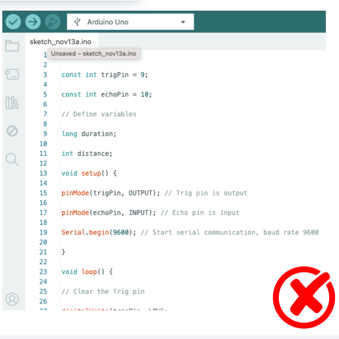 Second attempt with a different pin setup, but the distance values were still inaccurate.